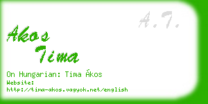 akos tima business card